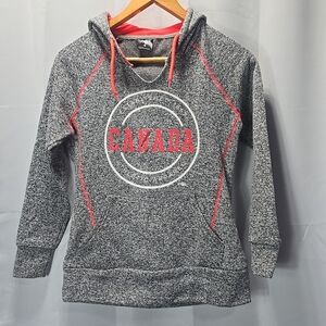River Wear Heather Gray Coral‎ Canada Travel Hoodie Sweatshirt Women's SM